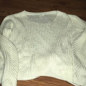 White oversized sweater